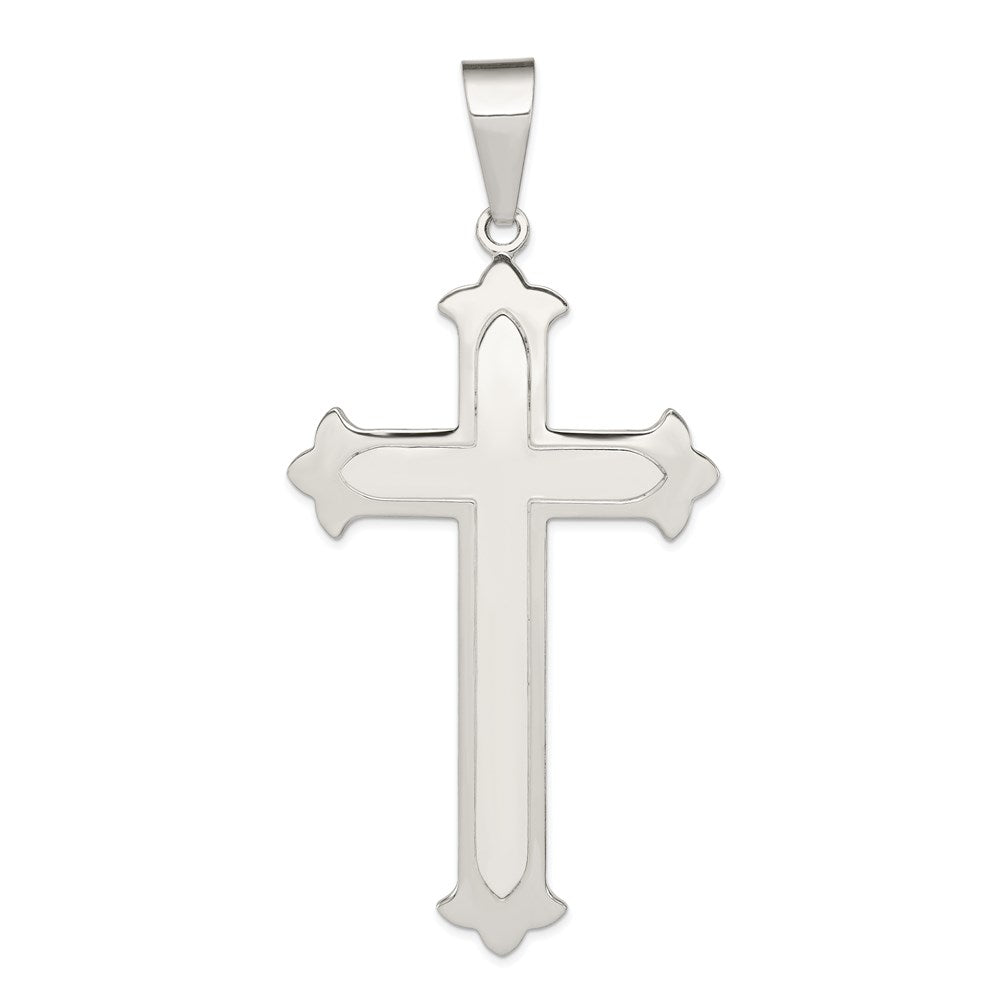 Sterling Silver Polished Cross Pendant QC7258