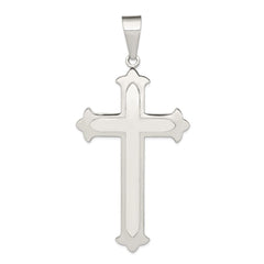 Sterling Silver Polished Cross Pendant QC7258