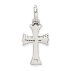 Sterling Silver Antiqued Cross Pendant QC7265