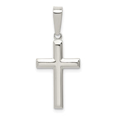 Sterling Silver Polished Cross Pendant QC7289