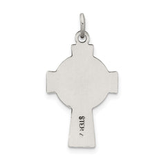 Sterling Silver Antiqued Satin Celtic Cross Pendant QC7303