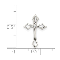 Sterling Silver CZ Cross Charm QC7322