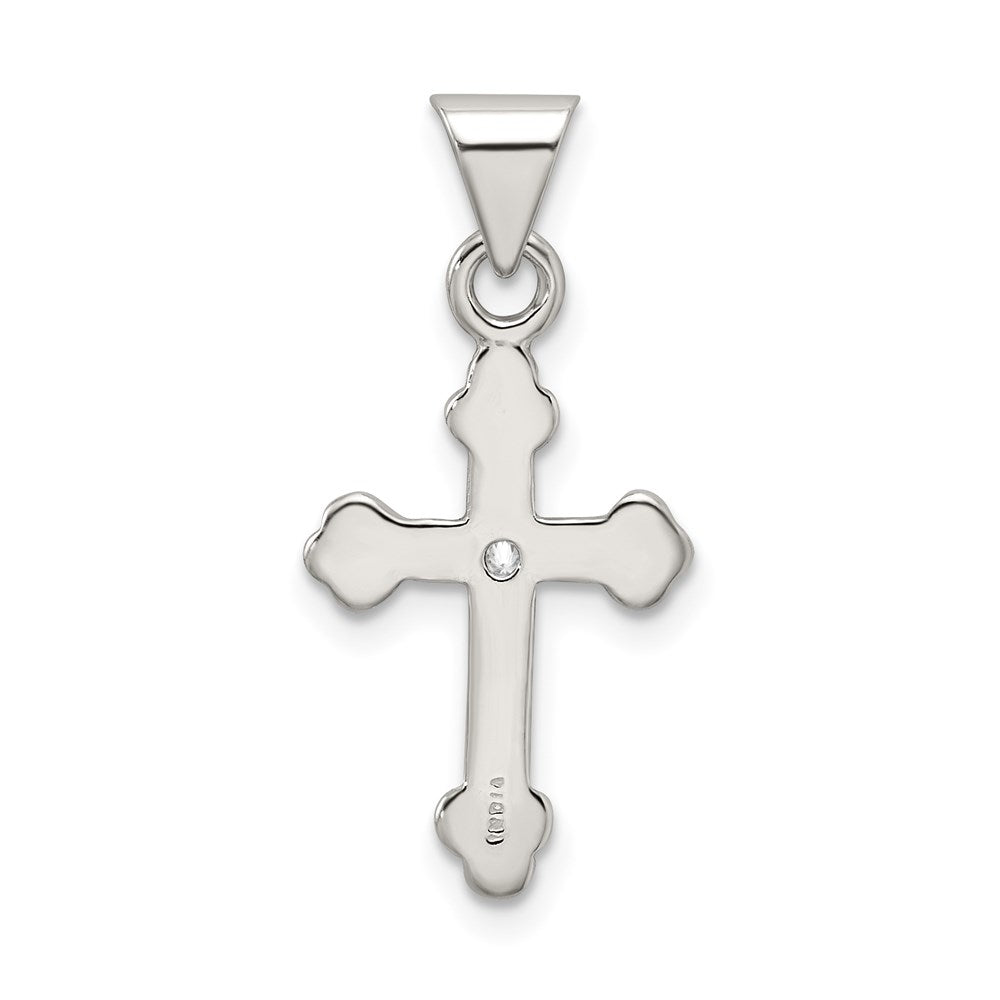 Sterling Silver Cross with CZ Pendant QC7326