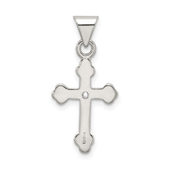Sterling Silver Cross with CZ Pendant QC7326