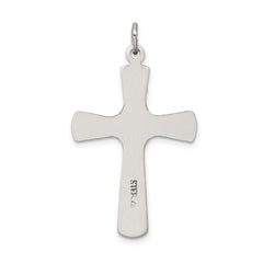 Sterling Silver Satin Antiqued Crucifix Pendant QC7344