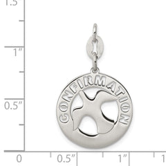 Sterling Silver Polished Confirmation Dove Charm QC7390