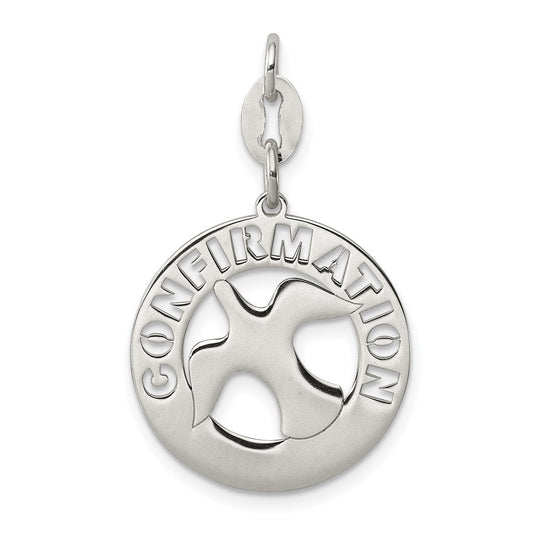 Sterling Silver Polished Confirmation Dove Charm QC7390