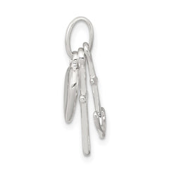 Sterling Silver Anchor & Heart Pendant QC7405