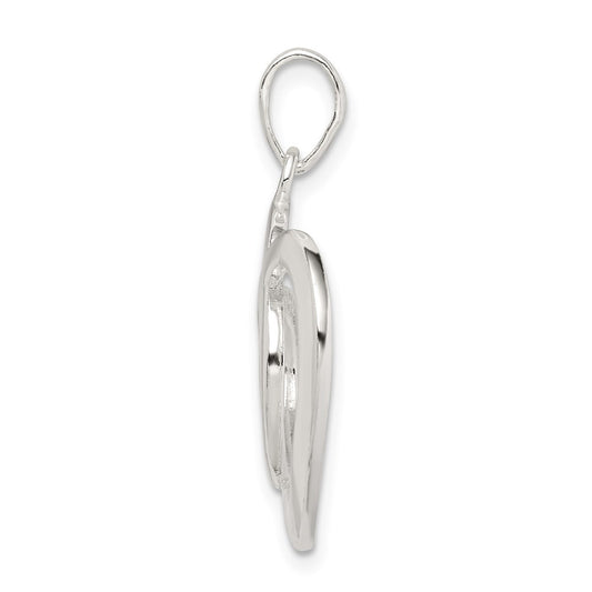 Sterling Silver Polished Heart Pendant QC7475