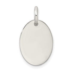 Sterling Silver Polished Enamel Believe Pendant QC7491