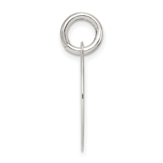 Sterling Silver Polished Enamel Hope Pendant QC7492