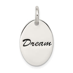 Sterling Silver Polished Enamel Dream Pendant QC7494