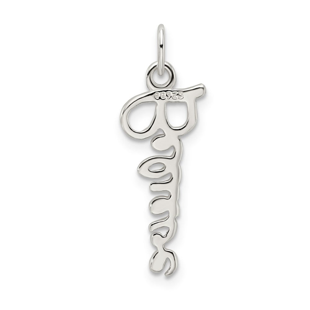 Sterling Silver Believe Pendant QC7506