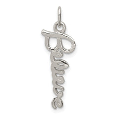 Sterling Silver Believe Pendant QC7506