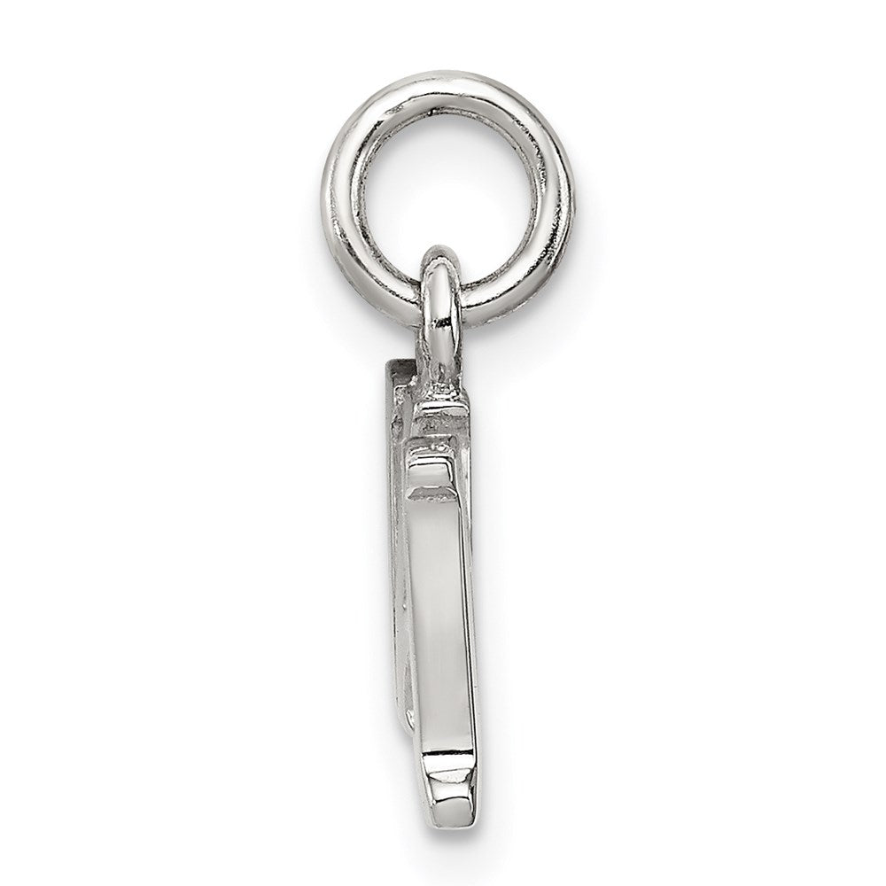 Sterling Silver Rhodium-plated Dad Charm QC7513