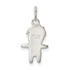 Sterling Silver Enameled Boy Charm QC7516