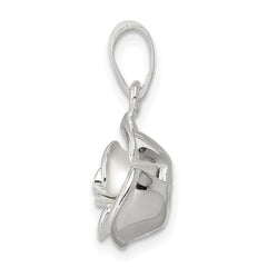 Sterling Silver Rose Pendant QC7548