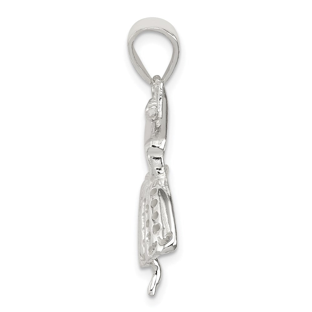 Sterling Silver Polished Ballerina Pendant QC7550