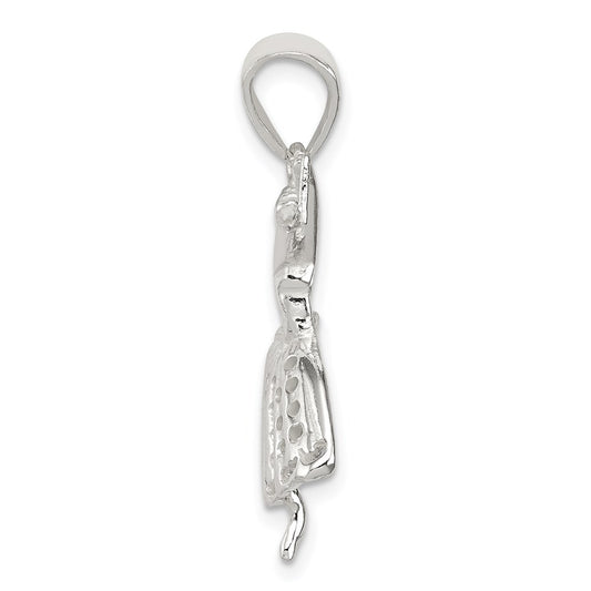 Sterling Silver Polished Ballerina Pendant QC7550
