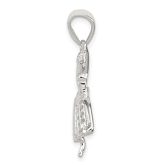 Sterling Silver Polished Ballerina Pendant QC7550