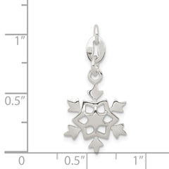 Sterling Silver Polished Snowflake Charm QC7573