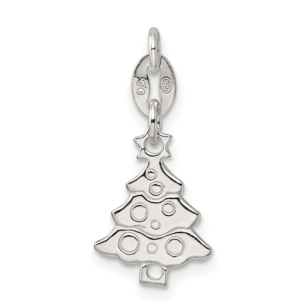 Sterling Silver Polished Christmas Tree Charm QC7578