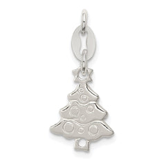 Sterling Silver Polished Christmas Tree Charm QC7578