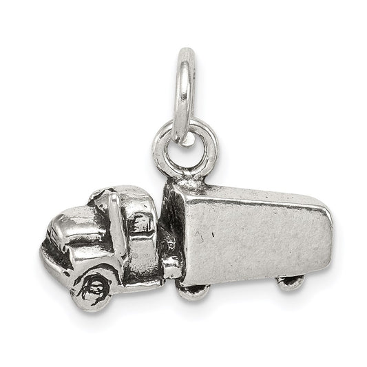 Sterling Silver Antiqued Truck Charm QC7593
