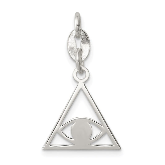 Sterling Silver Polished Evil Eye Charm QC7602