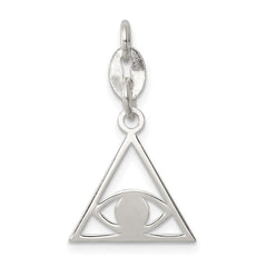 Sterling Silver Polished Evil Eye Charm QC7602
