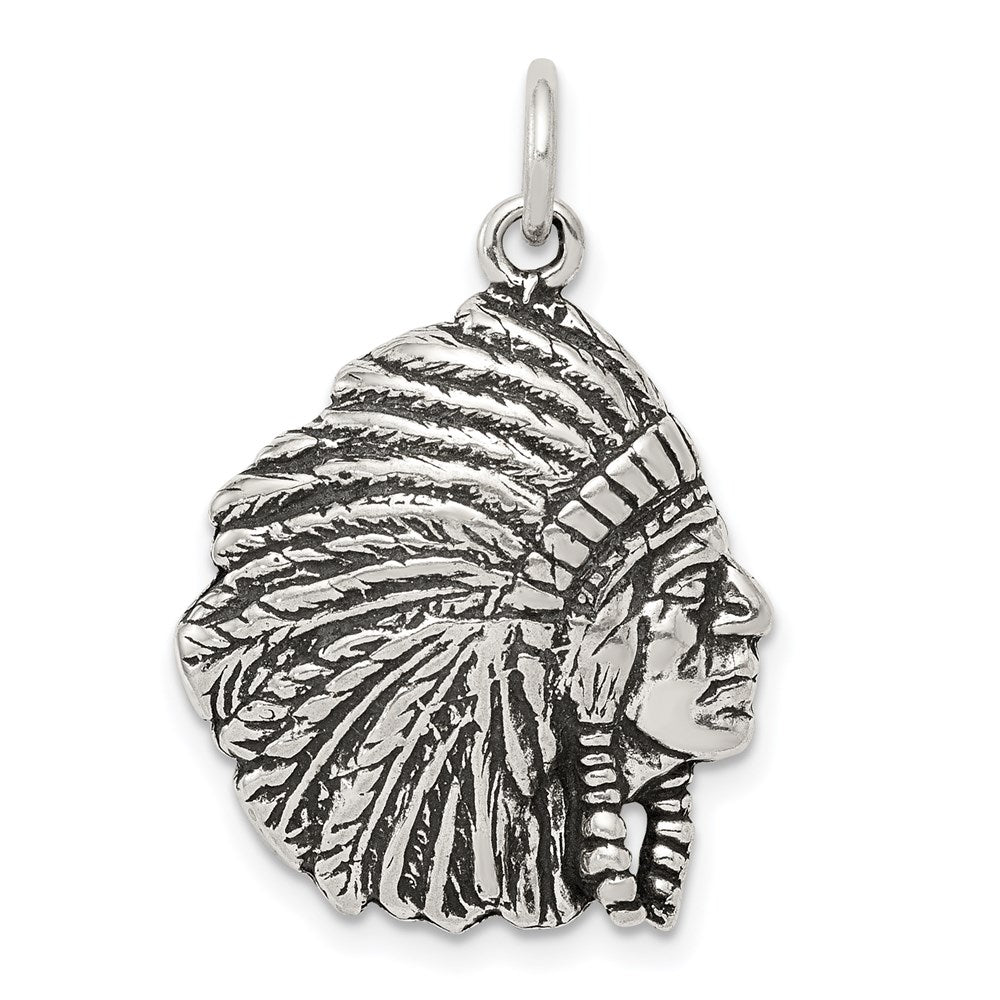 Sterling Silver Antiqued Man Charm QC7615