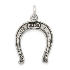 Sterling Silver Antiqued Horseshoe Charm QC7616