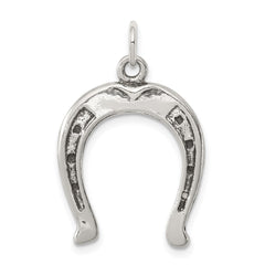 Sterling Silver Antiqued Horseshoe Charm QC7616