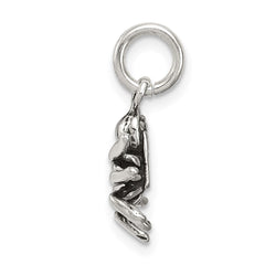 Sterling Silver Antiqued Spider Charm QC7679