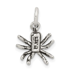 Sterling Silver Antiqued Spider Charm QC7679