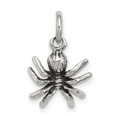 Sterling Silver Antiqued Spider Charm QC7679