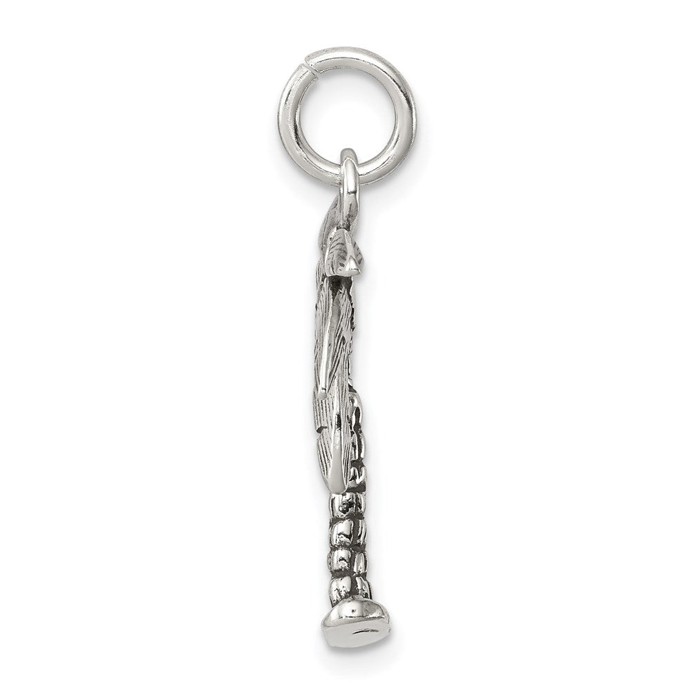 Sterling Silver Antiqued Palm Tree Charm QC7702