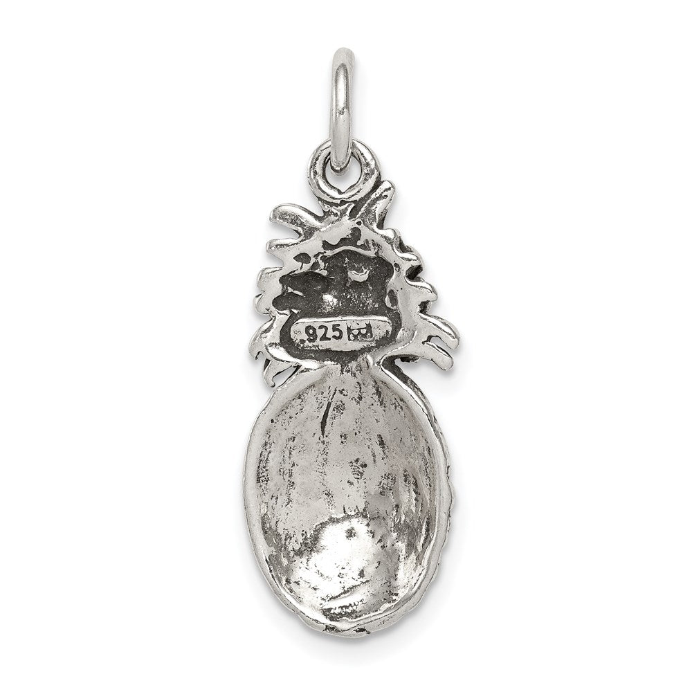 Sterling Silver Antiqued Pineapple Charm QC7705