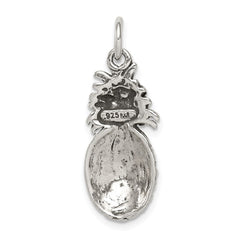 Sterling Silver Antiqued Pineapple Charm QC7705