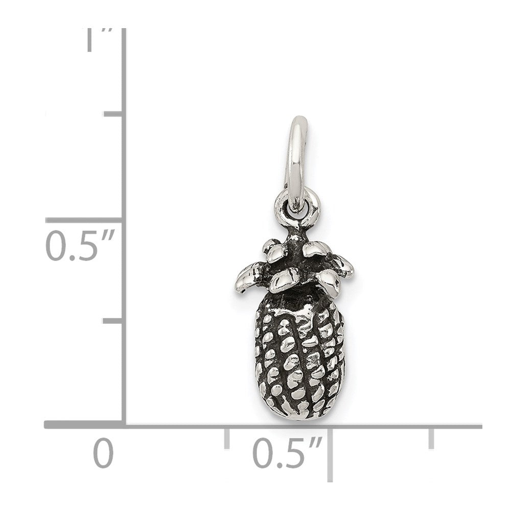 Sterling Silver Antiqued Pineapple Charm QC7706