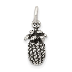 Sterling Silver Antiqued Pineapple Charm QC7706