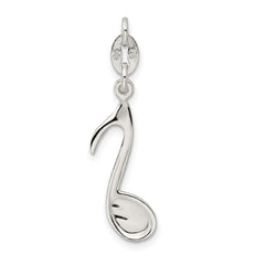 Sterling Silver Polished Music Note Charm QC7781