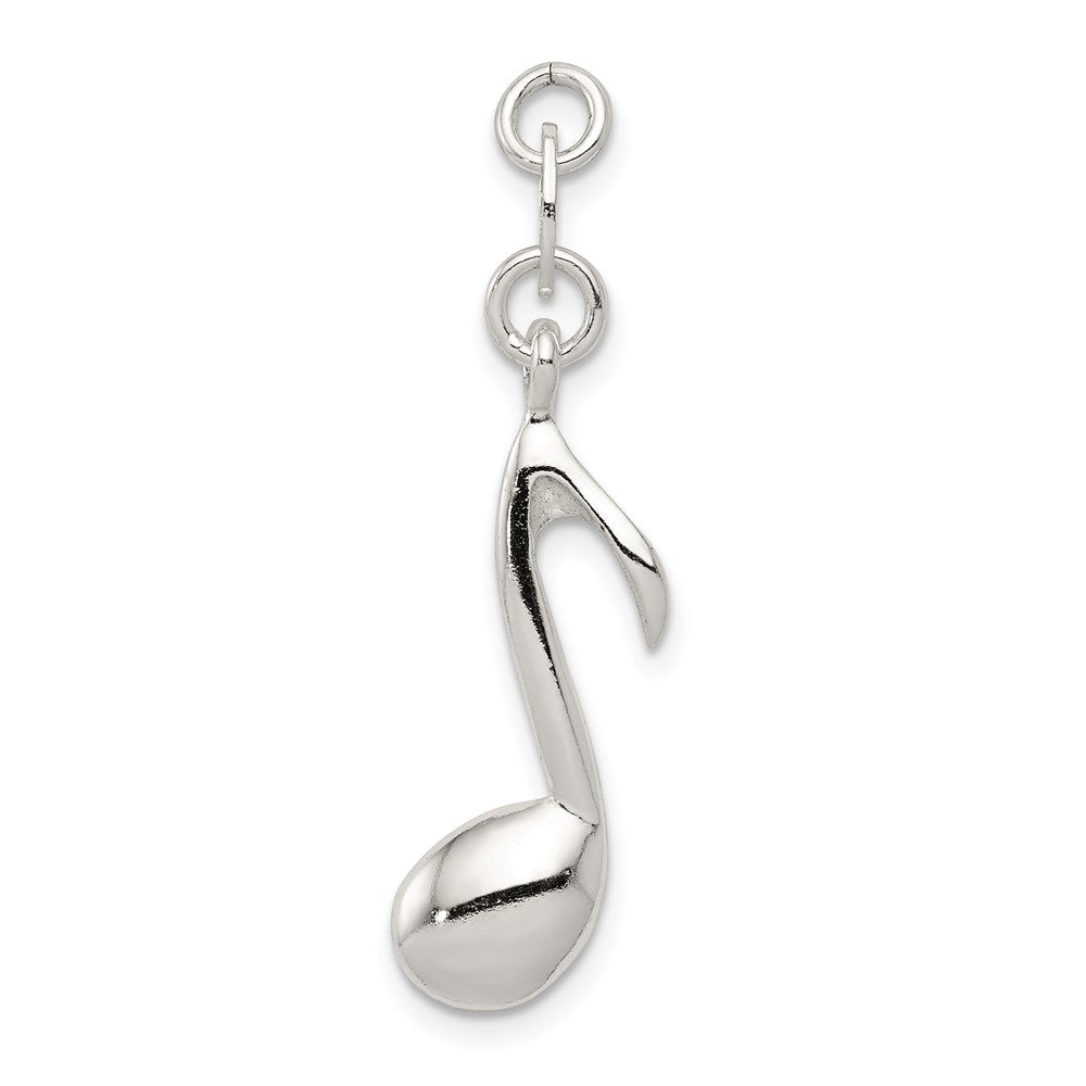 Sterling Silver Polished Music Note Charm QC7781
