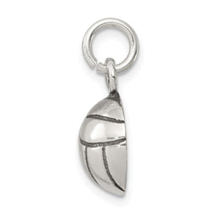 Sterling Silver Antiqued Volleyball Charm QC7793