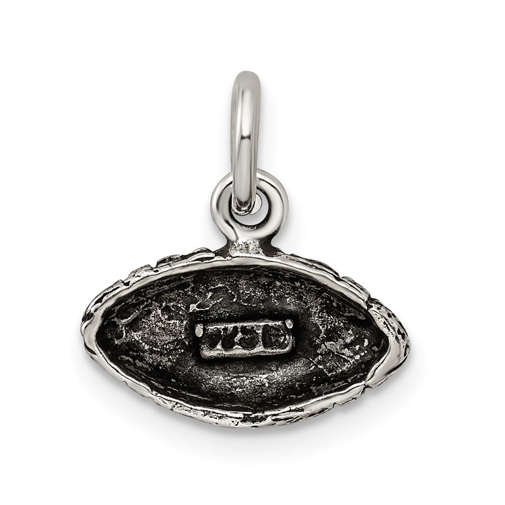 Sterling Silver Antiqued Football Charm QC7795