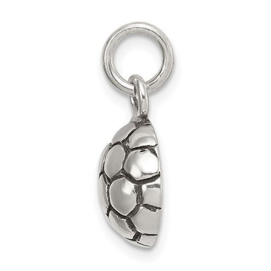 Sterling Silver Antiqued Soccer Ball Charm QC7799