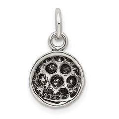 Sterling Silver Antiqued Soccer Ball Charm QC7799