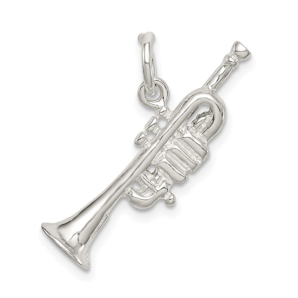 Sterling Silver Trumpet Charm QC781