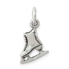 Sterling Silver Antiqued Ice Skate Charm QC7814