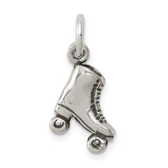 Sterling Silver Antiqued Roller-skate Charm QC7816